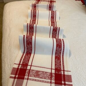 Red and White Table Runner